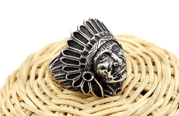 Apache Indian Chief Head Ring