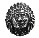 Apache Indian Chief Head Ring