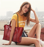 Exquisite Oil Wax Leather Handbag