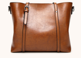 Exquisite Oil Wax Leather Handbag