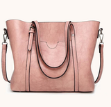 Exquisite Oil Wax Leather Handbag