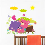 Cartoon Animal Forest Wall Stickers For Children Bedroom