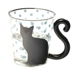 Cat Silhouette Glass Mug