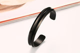 Groove Stainless Steel Open Bracelet