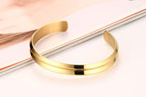 Groove Stainless Steel Open Bracelet