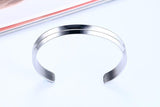 Groove Stainless Steel Open Bracelet