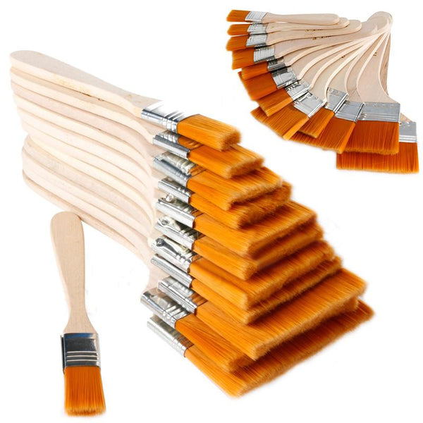 12pcs Wooden Oil Painting Brush Set