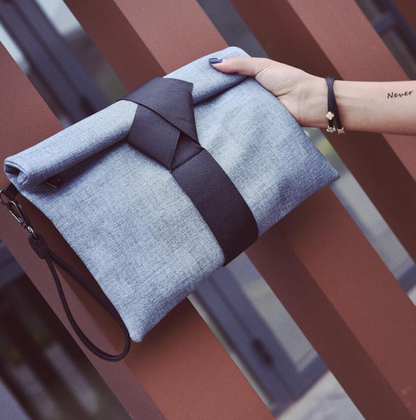 Bow Envelope Clutch Bag