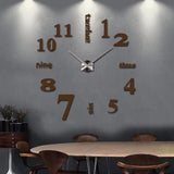 3D Big Wall Clock DIY Home Decor