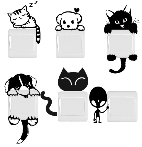 DIY Funny Cute Animal Switch Stickers
