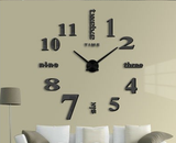 3D Big Wall Clock DIY Home Decor