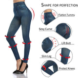 Slim Waist Seamless Denim Leggings