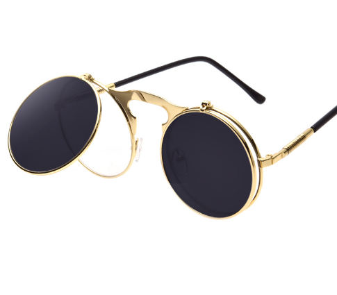 Vintage Steampunk Flip-Up Sunglasses