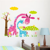 Cartoon Animal Forest Wall Stickers For Children Bedroom