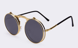Vintage Steampunk Flip-Up Sunglasses