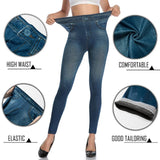 Slim Waist Seamless Denim Leggings