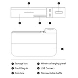 Car Seat Gap Storage Organizer with Wireless Charging