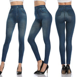 Slim Waist Seamless Denim Leggings