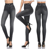 Slim Waist Seamless Denim Leggings