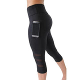High Waist Elastic Leggings With Pocket