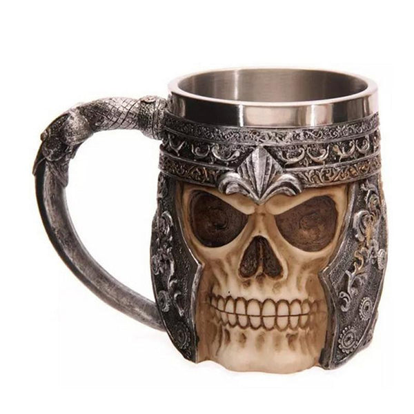 3D Viking Skull Warrior Mug