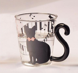Cat Silhouette Glass Mug