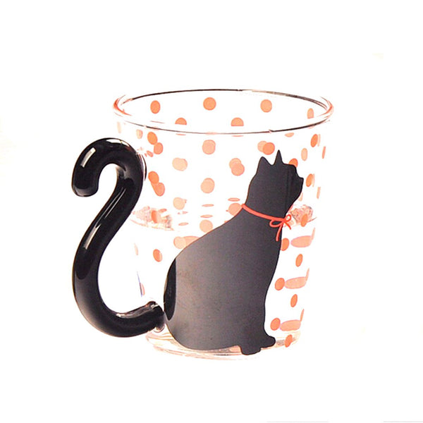 Cat Silhouette Glass Mug