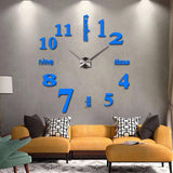 3D Big Wall Clock DIY Home Decor