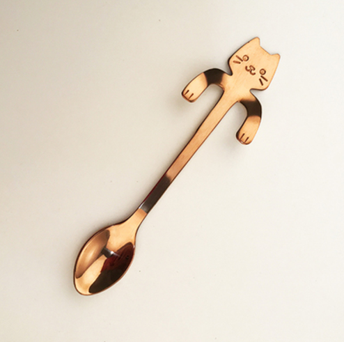 Stainless Steel Cat Coffee Spoon