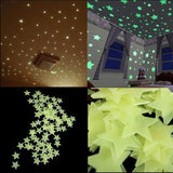 100pcs/lot Glowing Wall Star Stickers Kids Bedroom Home Decor