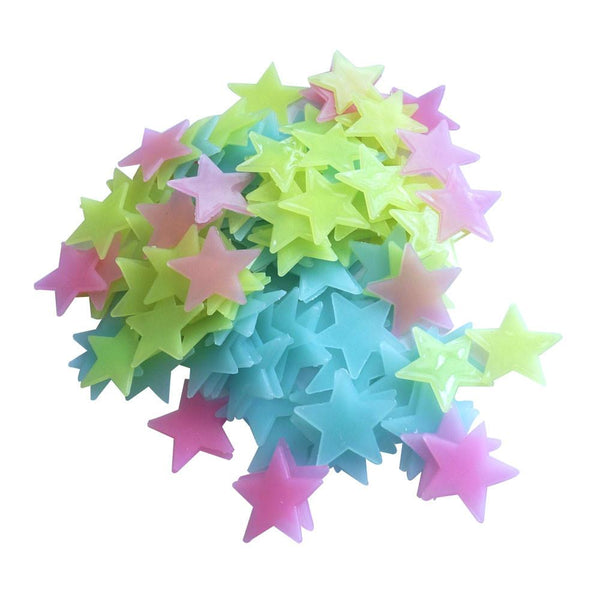 100pcs/lot Glowing Wall Star Stickers Kids Bedroom Home Decor