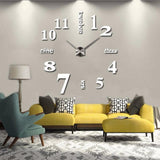 3D Big Wall Clock DIY Home Decor