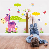 Cartoon Animal Forest Wall Stickers For Children Bedroom