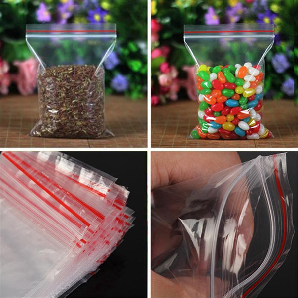 100pcs Zip Lock Bag For Home Sundries Storage