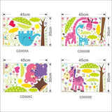 Cartoon Animal Forest Wall Stickers For Children Bedroom