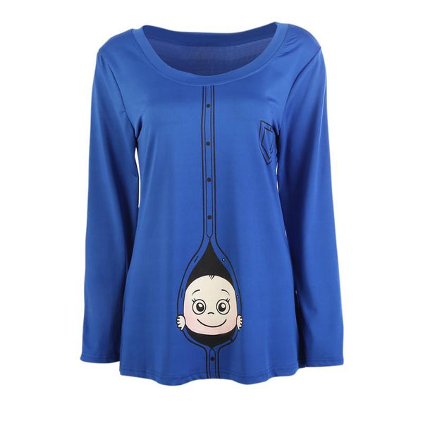 Cute Baby Peeking Maternity Tees