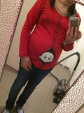 Cute Baby Peeking Maternity Tees