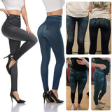 Slim Waist Seamless Denim Leggings
