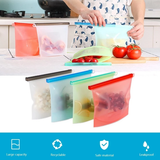Reusable Leakproof Silicone Food Storage Ziplock Bag BPA Free