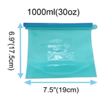 Reusable Leakproof Silicone Food Storage Ziplock Bag BPA Free