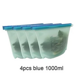 Reusable Leakproof Silicone Food Storage Ziplock Bag BPA Free
