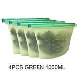 Reusable Leakproof Silicone Food Storage Ziplock Bag BPA Free