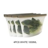 Reusable Leakproof Silicone Food Storage Ziplock Bag BPA Free