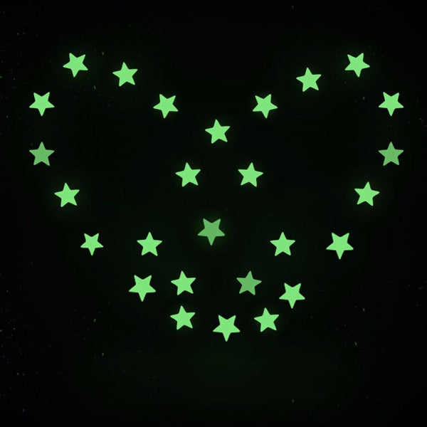 100pcs/lot Glowing Wall Star Stickers Kids Bedroom Home Decor